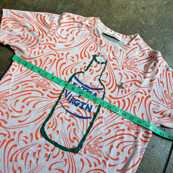 Vivienne Westwood 300$ Brand new Extra Virgin Olive Oil T Shirt w/ Orb Print - Picture 2 of 12